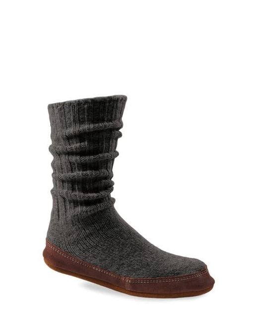 Acorn Black Gender Inclusive Slipper Socks