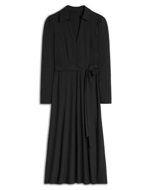 Boden Black Imogen Long Sleeve Jersey Dress