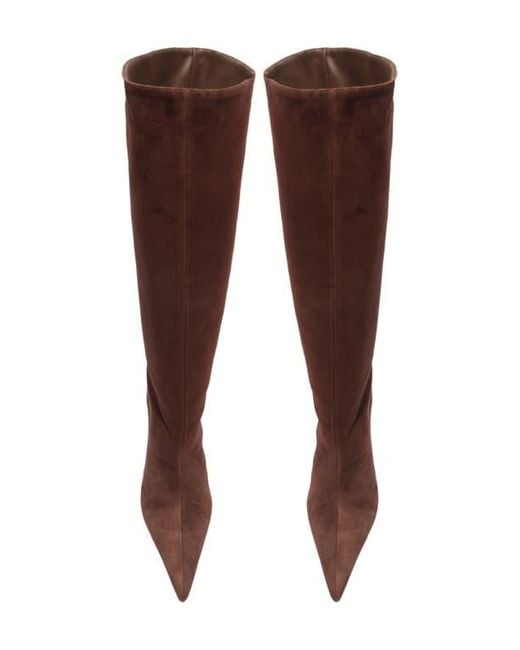 SCHUTZ SHOES Brown Ellen Up Pointed Toe Boot