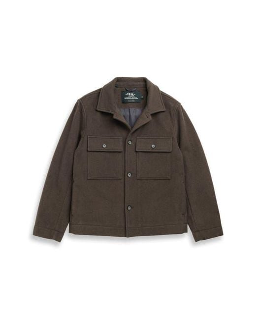 Rodd & Gunn Black Windsoe Virgin Wool Blend Trucker Jacket for men