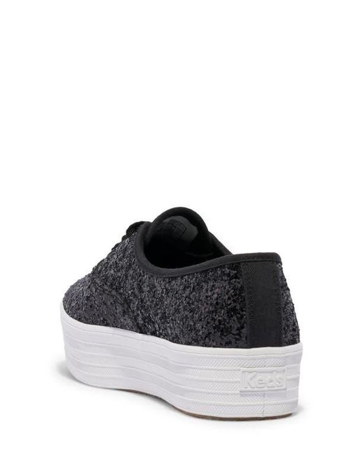 Keds Black Point Glitter Platform Sneaker
