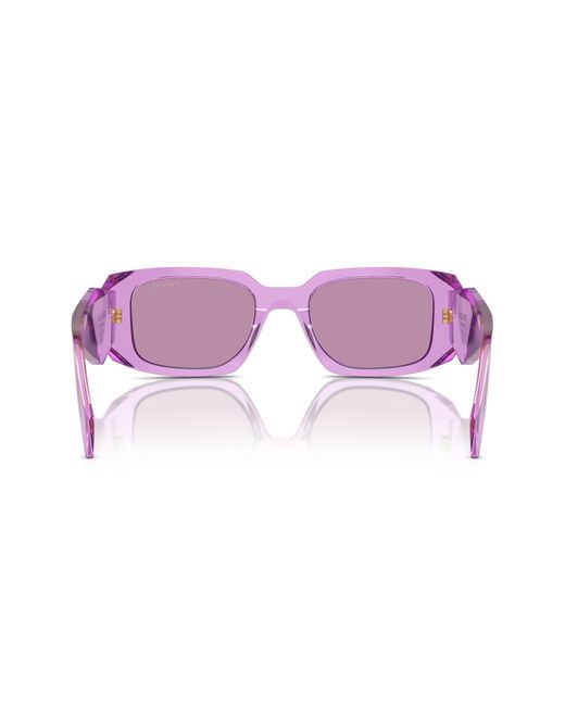Prada Purple 49mm Small Rectangular Sunglasses
