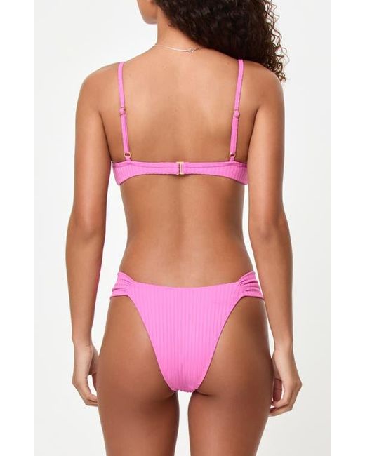 LSPACE Pink Peyton Bikini Top