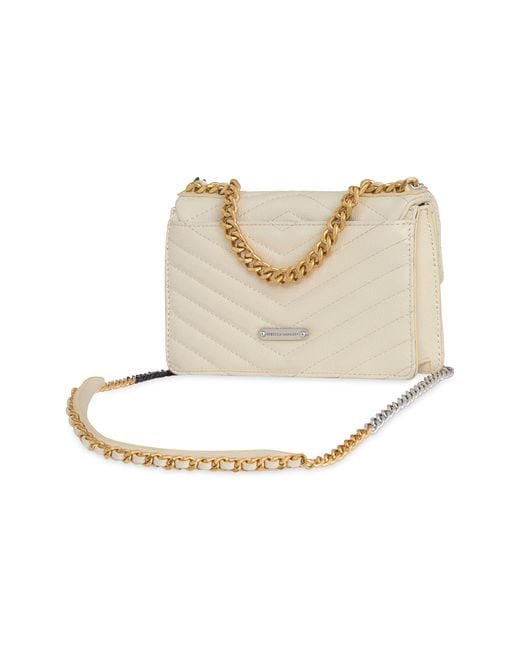 Rebecca Minkoff Natural Mini Edie Quilted Leather Crossbody Bag