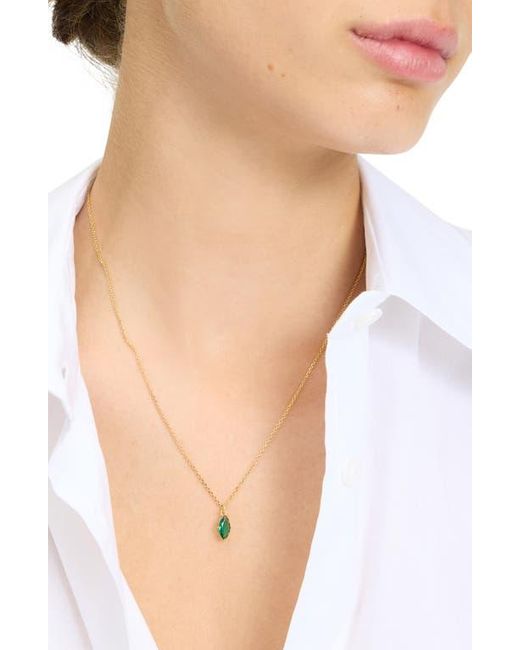 Kate Spade Metallic Signature Solitaire Cubic Zirconia Pendant Necklace