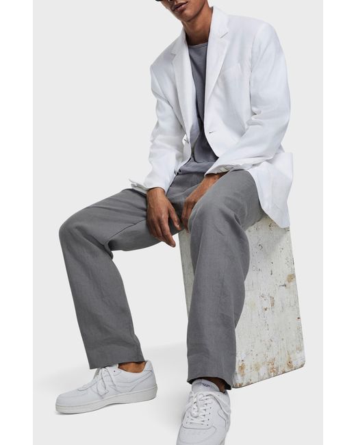 Rag & Bone White Shift Linen Blazer for men