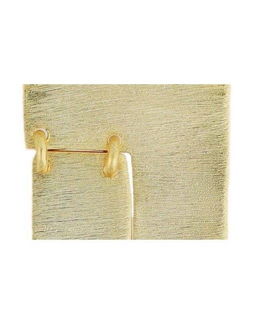 Panacea Yellow Brushed Rectangular Drop Earrings
