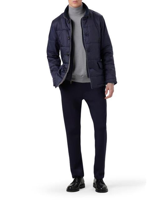 Bugatchi Blue Water Repellent Quilted Jacket for men