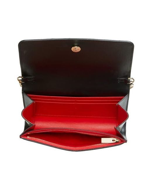 Christian Louboutin Brown Paloma Loubinthesky Suede Wallet On A Chain