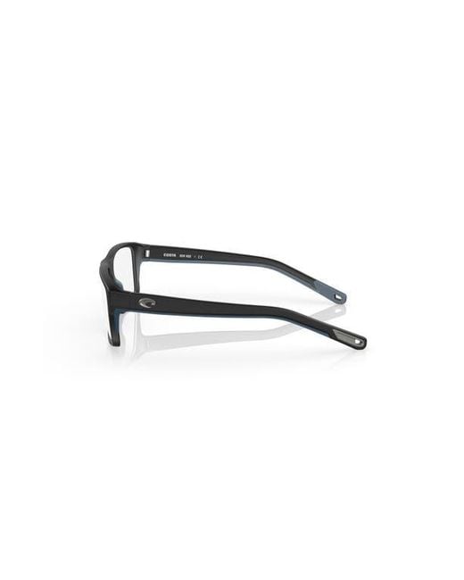 Costa Black 59Mm Rectangle Optical Glasses for men