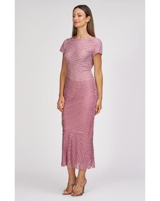 JS Collections Pink Julianna Soutache Cocktail Dress