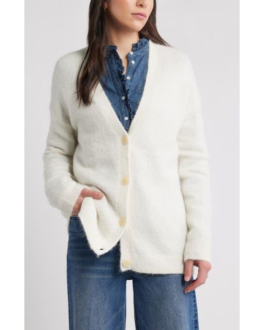 Caslon Blue Alpaca Blend Cardigan