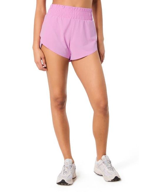 Spanx Pink Get Moving High Waist Active Shorts
