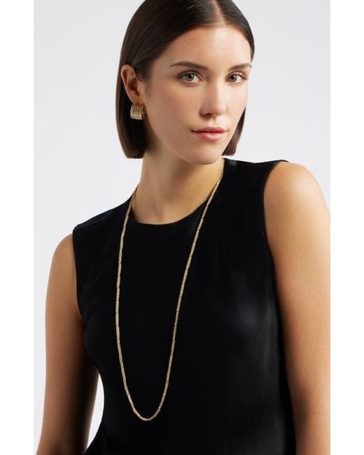 Nordstrom Metallic Gathered Chain Wrap Necklace