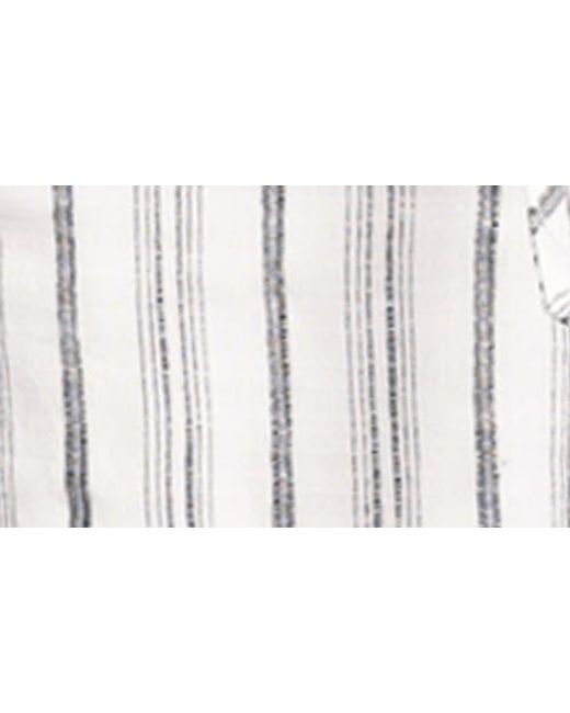 Thread & Supply White Jane Stripe Drawstring Shorts
