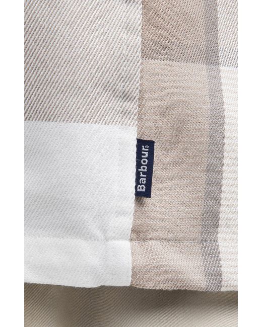 Barbour Natural Ettrick Plaid Zip-up Cotton Overshirt for men