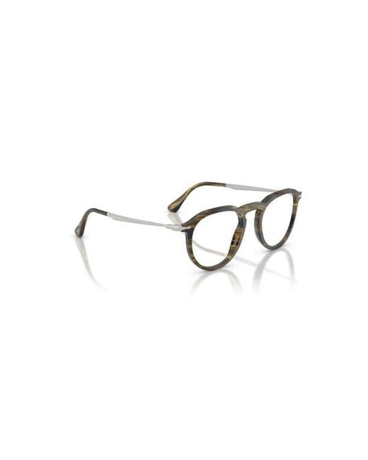 Persol Metallic 51Mm Rectangle Optical Glasses