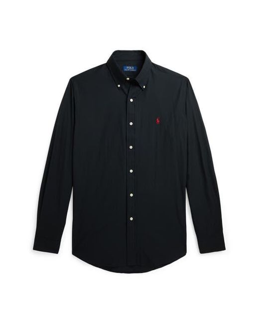 Polo Ralph Lauren Black Classic Fit Stretch Cotton Poplin Button-Down Shirt for men