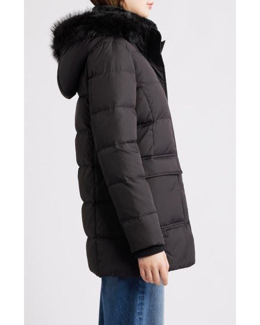 Ralph Lauren Black Crest Patch Down & Feather Fill Hooded Coat