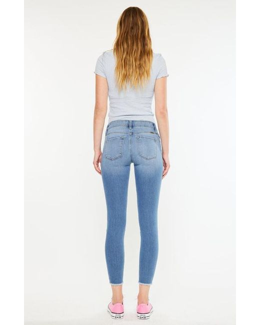 Kancan Blue Willowbrook Essentials Mid Rise Ankle Skinny Jeans