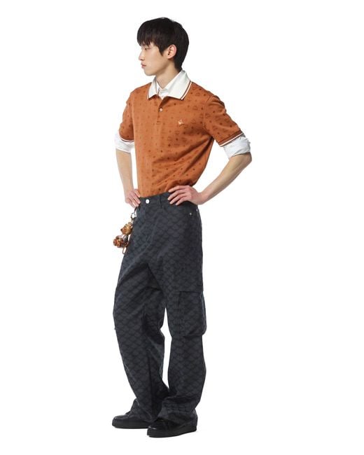 MCM Orange Piqué Polo for men