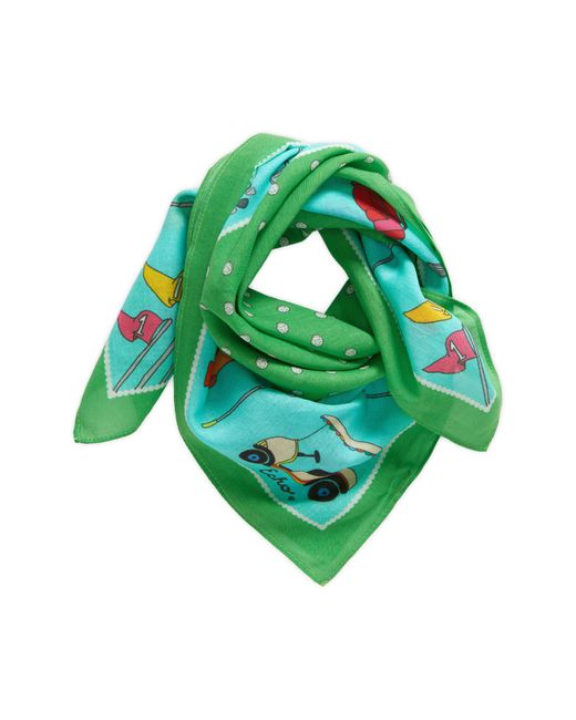 Echo Green Fore Cotton Square Scarf