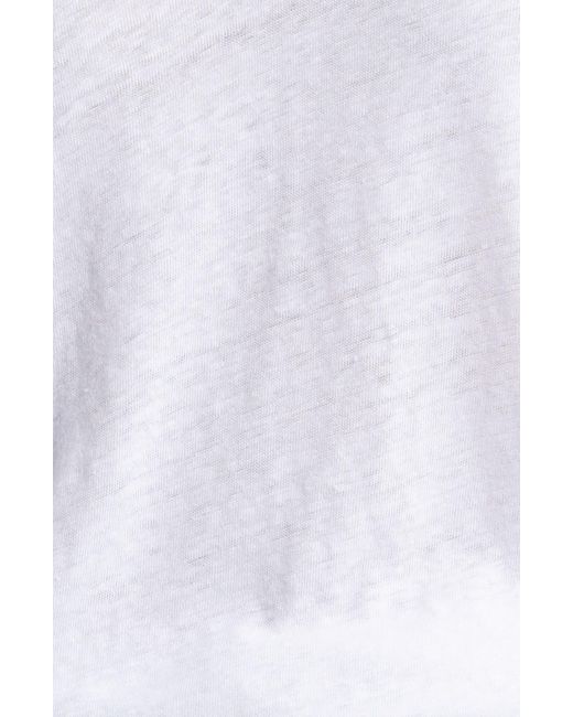 Vineyard Vines White V-neck Linen T-shirt