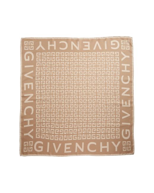 Givenchy Natural 4g Logo Silk Scarf
