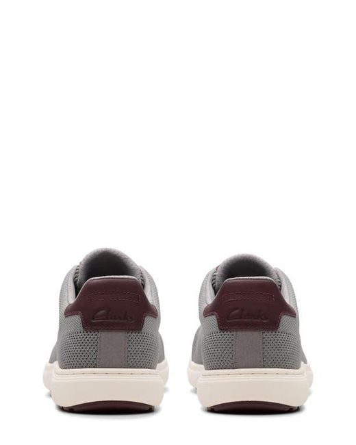 Clarks White Mapstone Knit Sneaker for men