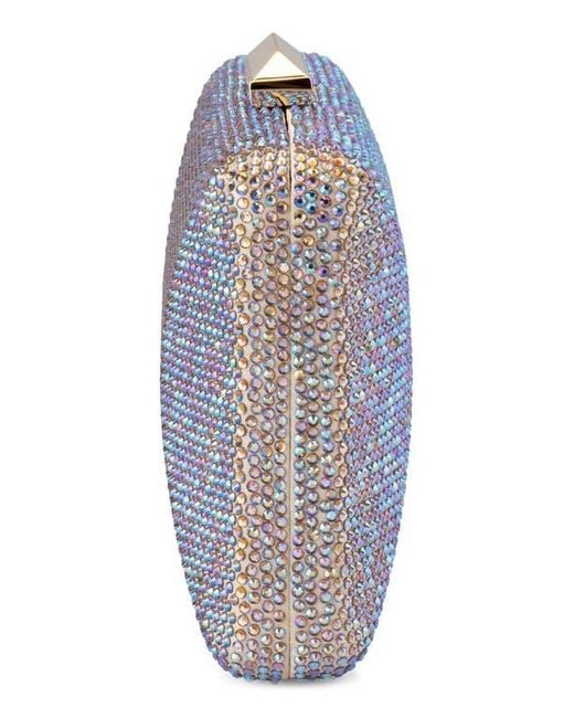 Olga Berg Purple Edith Iridescent Frame Clutch
