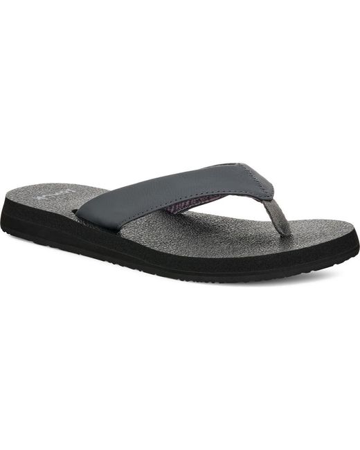 Sanuk Black Yoga Mat Ii Flip Flop