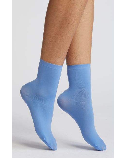Oroblu Blue Crew Socks