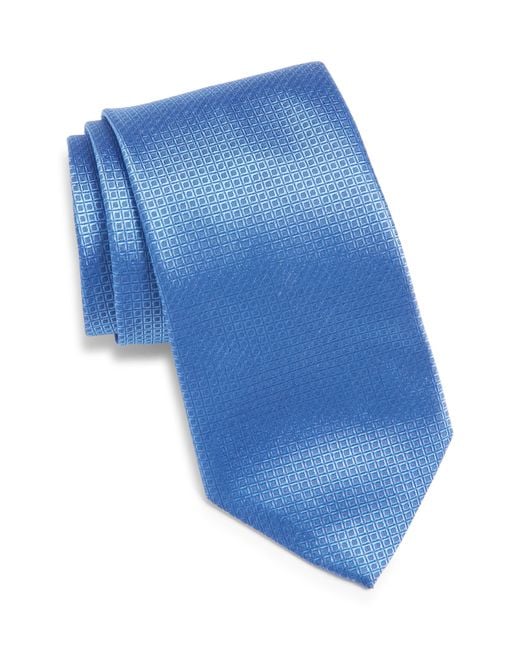 Canali Blue Texture Silk Tie for men