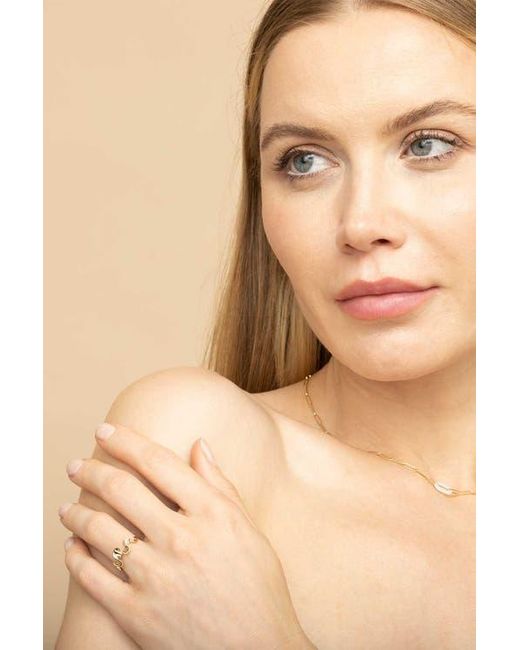 Oradina Metallic 14K Solid Stack Ribbon Ring