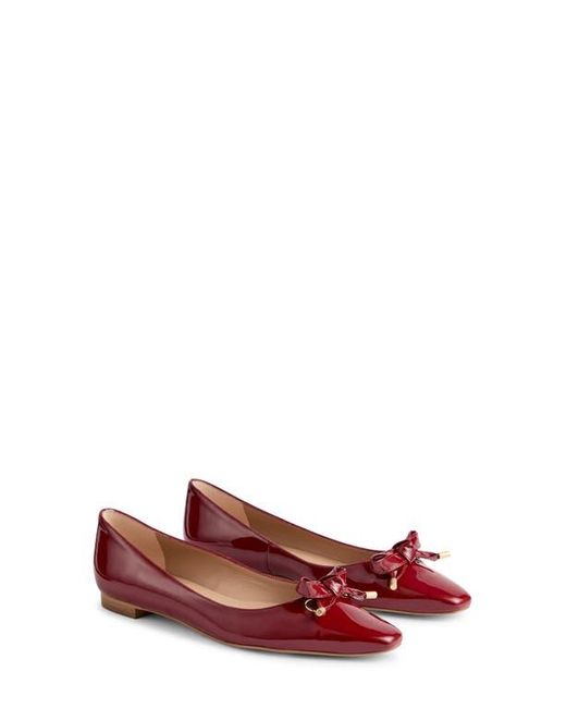 L.K.Bennett Red Mabel Bow Flat
