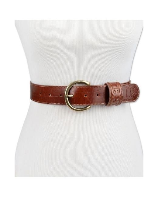 Sam Edelman Brown Rounded Buckle Belt