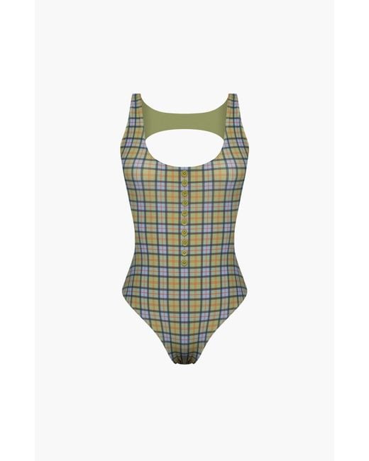 Oddli Green Button One Piece