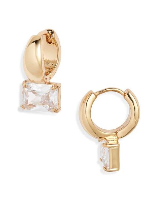 Nordstrom Metallic Cubic Zirconia Drop Huggie Earrings