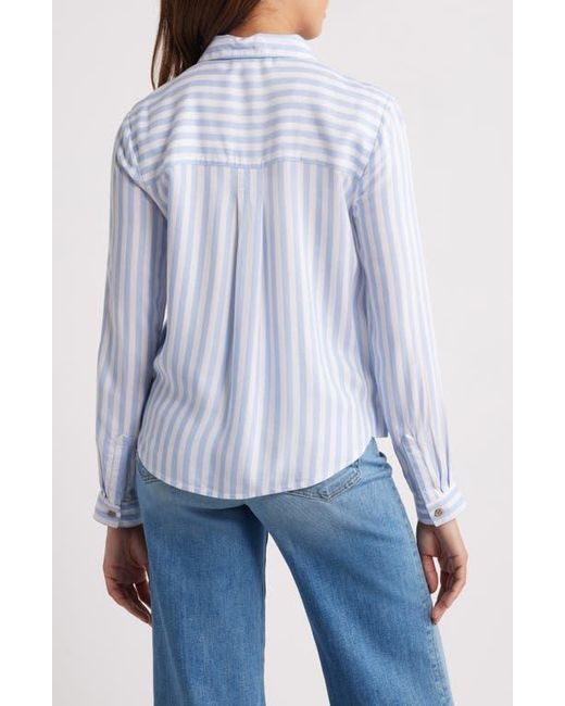 Beach Lunch Lounge Blue Candace Stripe Button-Up Shirt