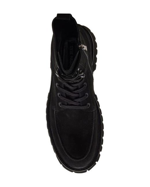 Steve Madden Black Walvia Lace-Up Boot for men
