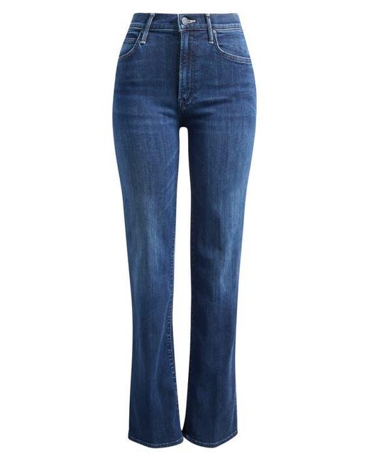 Mother Blue The Kick It High Waist Straight Leg Jeans