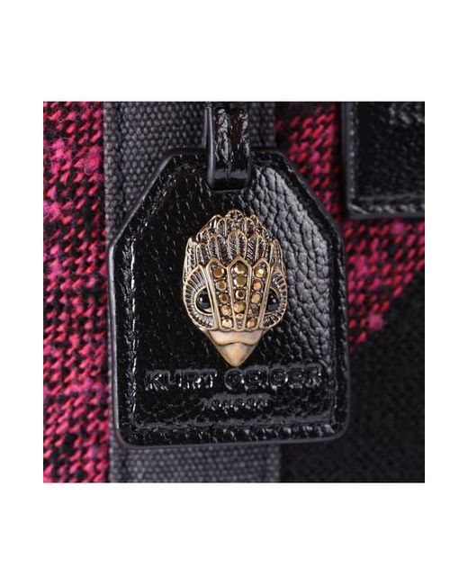 Kurt Geiger Black Extra Small Southbank Tweed Tote