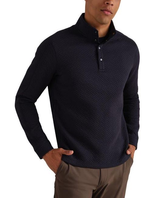 Rhone Blue Weekend Quilted Pullover for men