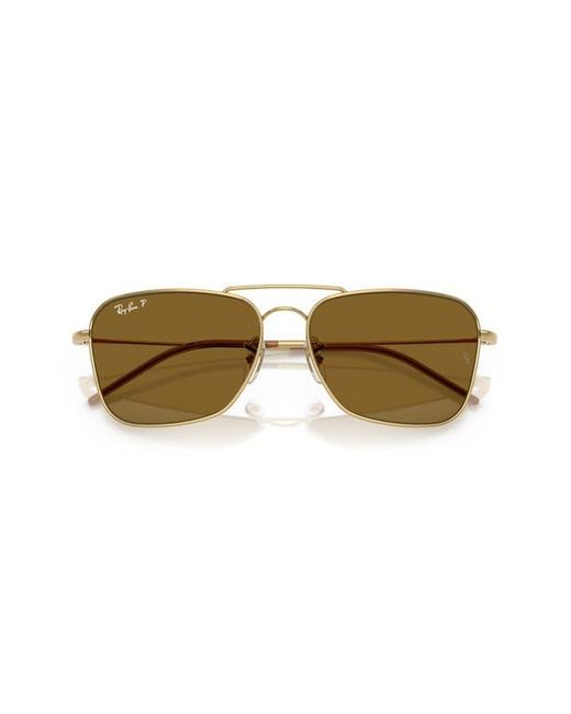 Ray-Ban Multicolor Caravan Reverse 58Mm Polarized Square Aviator Sunglasses for men