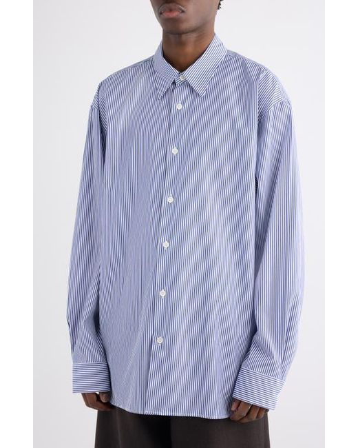 Dries Van Noten Blue Croom Stripe Button-Up Shirt for men