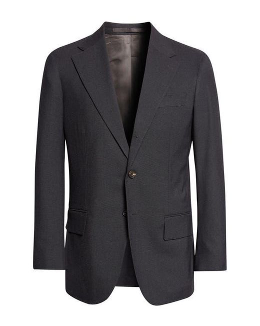 J. Mueser Blue Hopsack Jacket for men