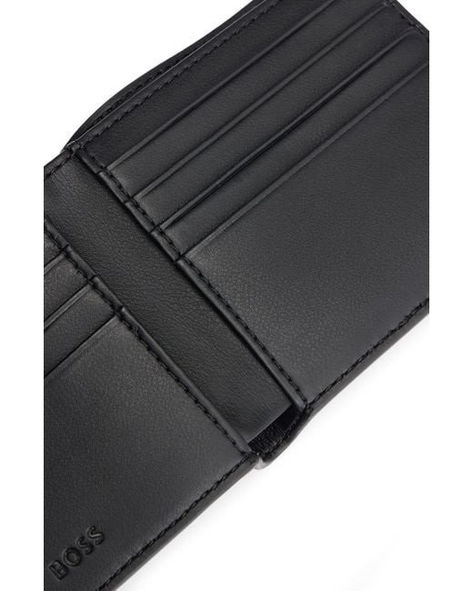 Boss Black Ray Faux Leather Bifold Wallet for men