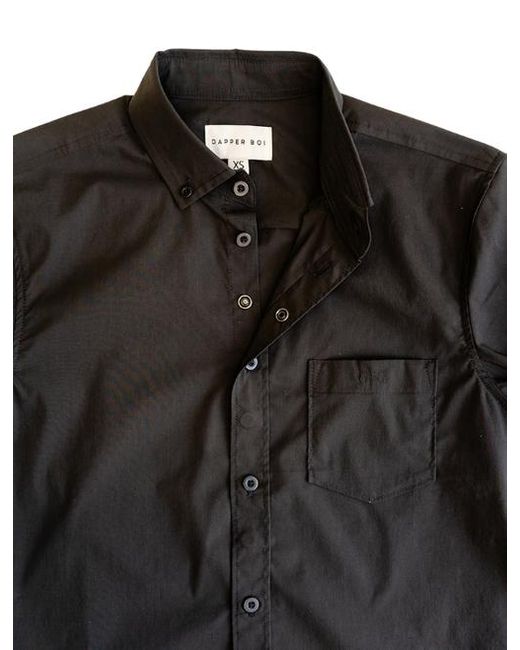 Dapper Boi Black Essential Long Sleeve Button-Up