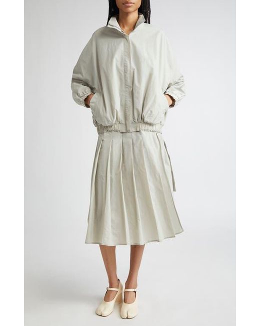 Renaissance Renaissance White Sequel Pleated Midi Skirt