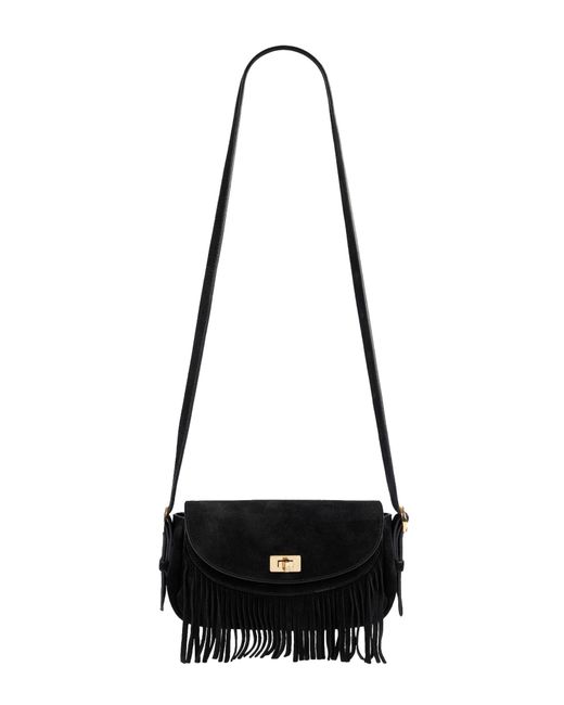 Sandro Black Mini Mambo Suede Bag